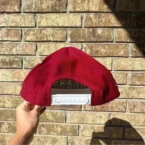 Vintage Men’s Arkansas Razorback Hogs Snap Back Flat Bill Sports Hat Adjustable - Picture 4 of 7